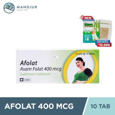 Afolat 400 mcg 10 Tablet - Memenuhi Kebutuhan Asam Folat