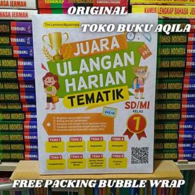 Buku Soal Juara Ulangan Harian Tematik Kelas 1 SD Kurikulum 2013 Multivariasi Multicolor