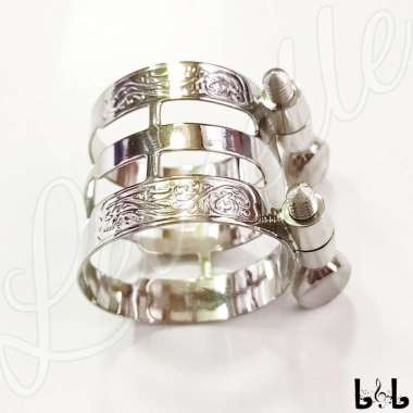 Ligature Mouthpiece Alto Saxophone Ukiran Silver