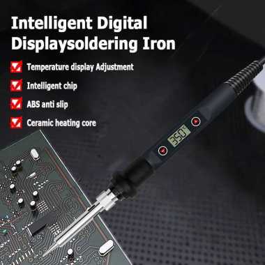 DIYE Solder Listrik Digital LCD Adjustable Temperature Soldering 80W Solder Only