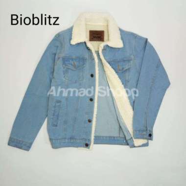 Jaket Jeans Pria Trucker Sherpa Bulu Jaket Tebal Jaket Jeans Premium Termurah / JAKET SHERPA / JAKET