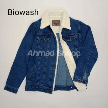 Jaket Jeans Pria Trucker Sherpa Bulu Jaket Tebal Jaket Jeans Premium Termurah / JAKET SHERPA / JAKET
