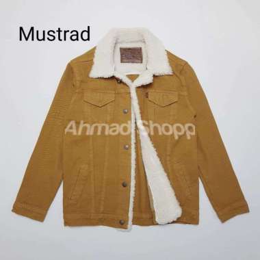 Jaket Jeans Pria Trucker Sherpa Bulu Jaket Tebal Jaket Jeans Premium Termurah / JAKET SHERPA / JAKET