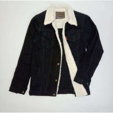 Jaket Jeans Pria Trucker Sherpa Bulu Jaket Tebal Jaket Jeans Premium Termurah / JAKET SHERPA / JAKET