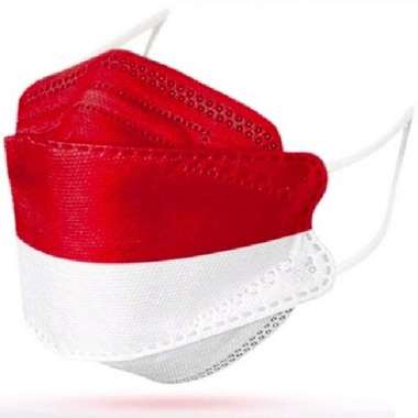 Masker Model KF94 corak Merah Putih Merah Putih