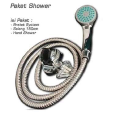 Paket Shower Kamar Mandi (Braket + Selang + Hand Shower)