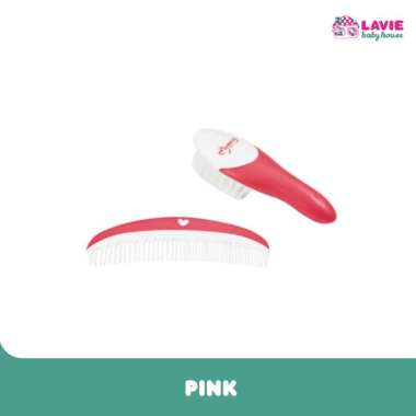 MOMEASY Brush and Comb Set/Sisir bayi Pink