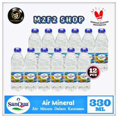 Air Mineral Sanqua Mini Botol Pet - 330 ml (Kemasan 12 Pcs)