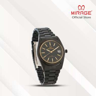 Mirage Jam Tangan Pria Analog TS 195 M Full Black Original Stainless Plat Hitam