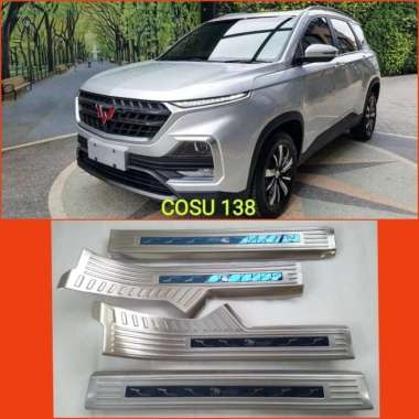 Premium Sill Plate Stainless Steel Pintu Samping Wuling Almaz