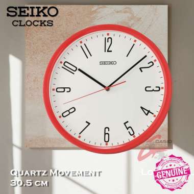 Jam Dinding SEIKO Original 30.5 cm QHA-011 Red