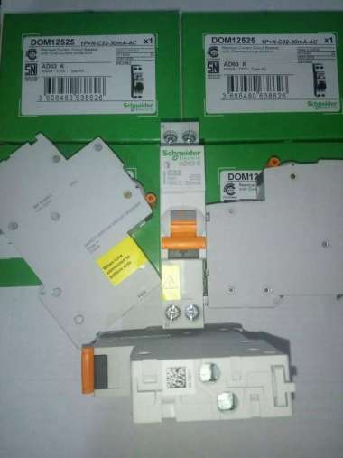 RCBO 32A (MCB + ELCB) / ANTIKONTAK Schneider 32 ampere