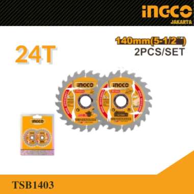 Mata Circular Saw 5 1/2 Inch (2Pcs) TCT Saw Blade Set INGCO TSB1403 Mata Sirkel Gergaji Listrik 5 1/