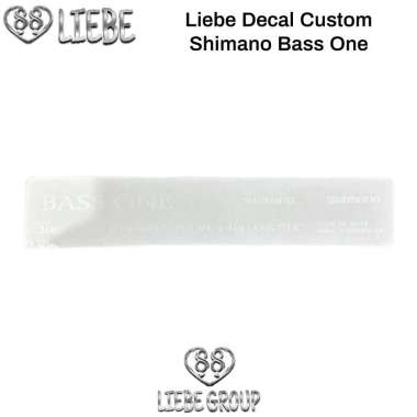 Liebe Sticker decal joran bass one shimano (BELI 1 GRATIS 1) BASS ONE PUTIH