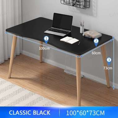 Meja Kerja Minimalis Meja Belajar Meja komputer m Hitam 100CM