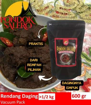 Rendang Padang Asli/ Pondok Salero/ Rendang Kemasan 600gr