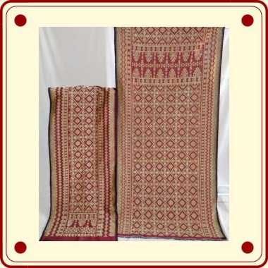 Songket Pash - Kain Songket Tenun Asli Khas Palembang Merah Marun A