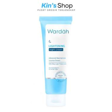 Wardah Lightening Night Cream - Krim Malam dengan Advanced Niacinamide - Menyamarkan Bekas Jerawat -