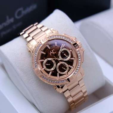 ALEXANDRE CHRISTIE AC 9205 / AC9205 ROSEGOLD BROWN SAPPHIRE WANITA ORI