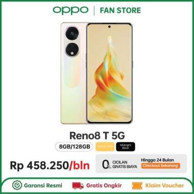 iA Ponsel OPPO Reno8T 5G Smartphone [8/128] Black