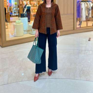 Lausboutique-Kebaya Adinda-Kebaya Batik Sogan Kerja Wanita L Sogan jawa
