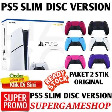 SUPERGAMESHOP PS5 Console Slim PS5 Slim Disc Version PS5 Slim Disc Version PAKET 1 STIK