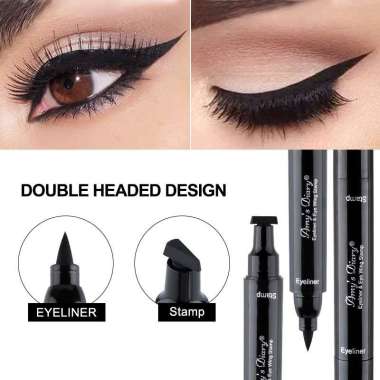 BAGUS BANGET AMY'S DIARY Eyeliner Stamp 2 In 1 Waterproof Liquid Eyeliner Pensil Waterproof Ukuran S