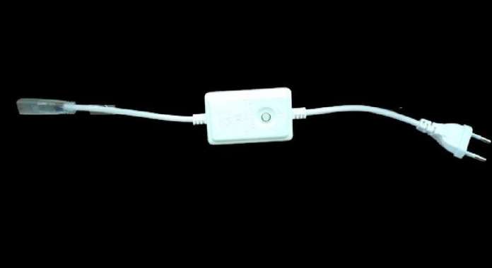 Socket steker Lampu Selang Led strip adaptor Hidup & kedap kedip 2 Pin