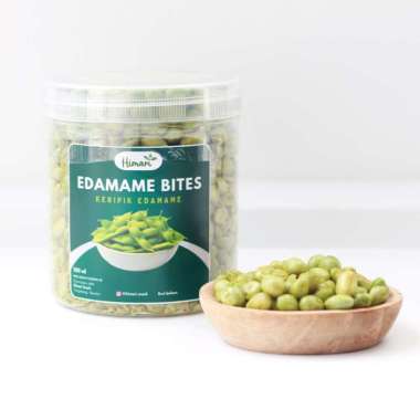 Keripik Kacang Edamame Renyah Krispi 100% Produk Lokal 150-215gr Toples 500ml (215gr)