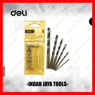 DELI Mata Bor Besi KUNING 10 10.5 11 11.5 12 12.5 13 mm HSS Drill Kayu 12 MM