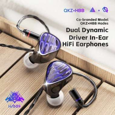 QKZ x HBB Hades 2DD In-Ear Monitor HiFi Earphone Wired - with MIC