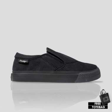 Prodigo * Sepatu Canvas Kenawa Full Black I Sepatu Sneakers Casual Pria Wanita i Slip On Canvas I Se