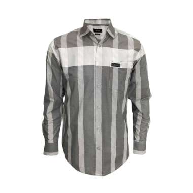 Redcliff Kemeja Pria Salur Panjang Abu 6BK3676K XXL