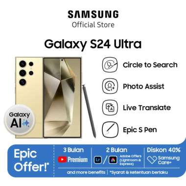 Samsung Galaxy S24 Ultra 5G Smartphone[12/512GB] Titanium Yellow