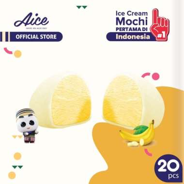Aice Ice Cream Mochi Banana Es Krim (isi 20 pcs) eskrim pisang