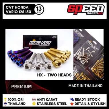 Baut CVT Vario 110 Vario Karbu Premium Baut Probolt Thailand Stainless Steel King Nut Orbit