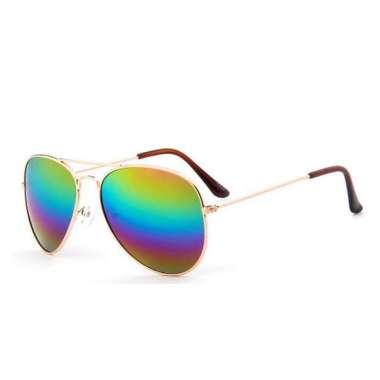Kacamata Hitam Aviator Unisex Kacamata Ray-ban Reflective Color 523-99 FRAME SILVER