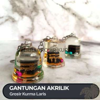 GANTUNGAN KUNCI KA'BAH AKRILIK 3D SOUVENIR OLEH OLEH HAJI UMROH 1 Lusin (12pcs)