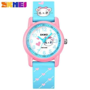 Jam Tangan Anak Pria Wanita Analog Skmei 2157 Blue Pink