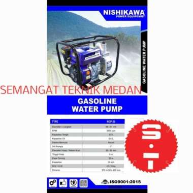 NGP-30 MESIN BENSIN POMPA AIR HISAP WATER PUMP 3" 3 INCH NISHIKAWA