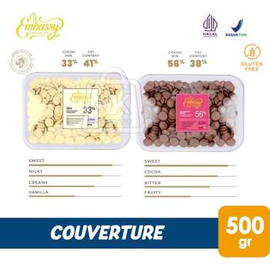 Coklat Couverture Embassy Chocolate Kovertur (500 gr) EQUATOR 500G+ICEGEL