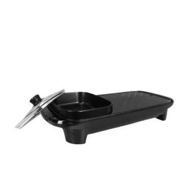 Cypruz BBQ Electric Hot Pot Shabu Suki Grill hotpot elektrik 2 in 1 Hitam