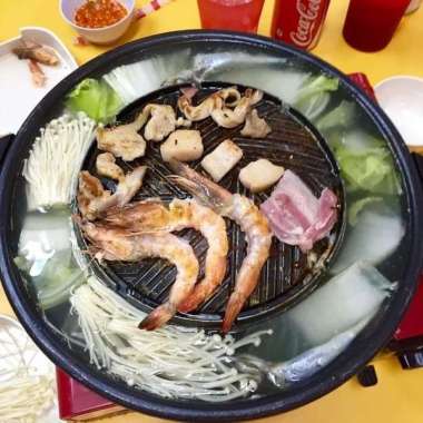 Panci Bulgogi 2in1 Grill Steam Boat Shabu Hot Pot Kuah Panggang BBQ