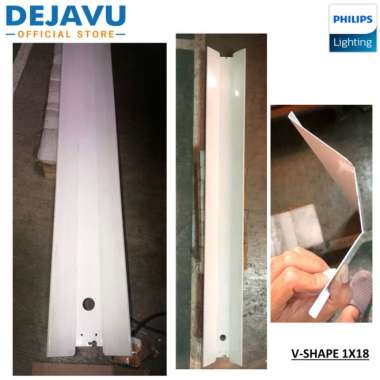 Kap Lampu TL V-SHAPE 1X18