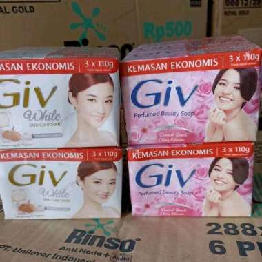 Sabun Batang Giv 110gr x 3 | Sabun Giv 110gr isi 3 Damask Rose