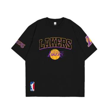 Otsky Kaos Pria Logo Lakers Black X GM004 Cotton 24s LAKERS OTS (GM004) XL