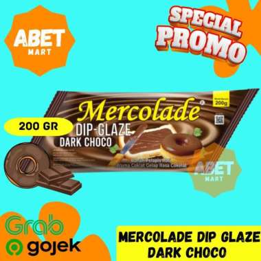 Mercolade Dip Glaze Dark Choco Kemasan 200Gr - 200 Gr Cokelat Coklat Pak Dus Olesan Selai Roti Donat