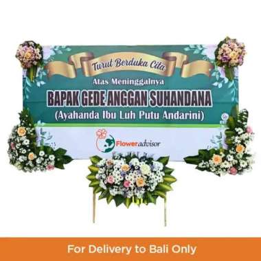 Karangan Bunga Papan Duka Cita - Pengiriman Seluruh Indonesia - FlowerAdvisor Papan berduka [BALI]