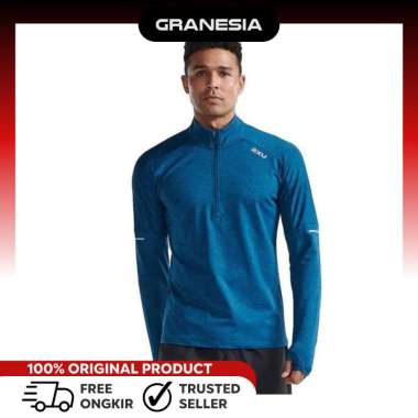 2XU Mens Aero 1/2 Zip MR7244AMS|Kaos Lengan Panjang Zipper Olahraga Lari Pria L