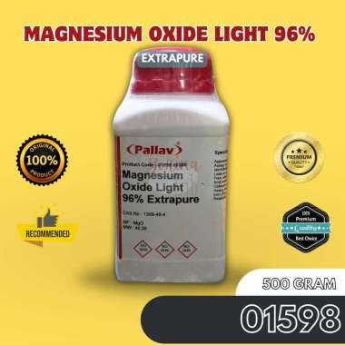 Magnesium Oxide Light 96% | MgO, Extrapure, 500 gram
